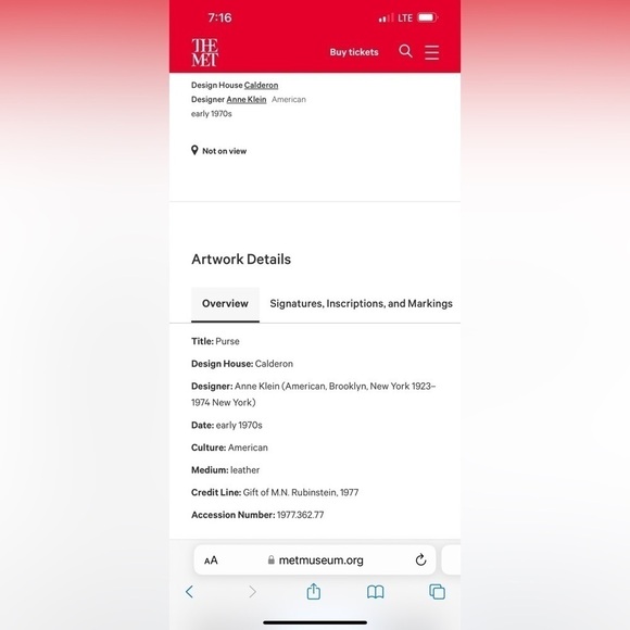 Vintage Anne Klein for Calderon purse - Picture 10 of 10